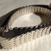 Vintage Western Silver Tone flower Concho 80s Bolo Stretch Belt 16 -27