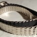 Vintage Western Silver Tone flower Concho 80s Bolo Stretch Belt 16 -27