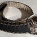 Vintage Western Silver Tone flower Concho 80s Bolo Stretch Belt 16 -27
