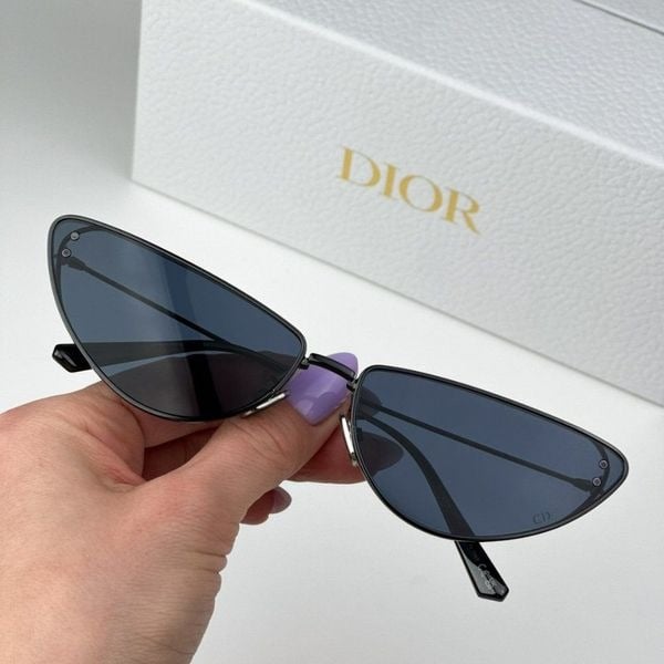Dior MISSDIOR B1U H4B0 BRAND NEW Sunglasses Gunmetal Blue Unisex Metal Cat Eye