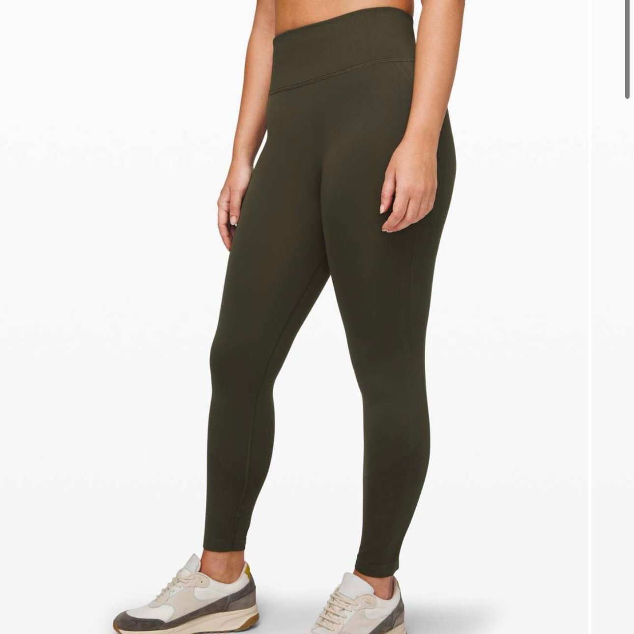 Lululemon Sz 4 Ebb to Street Dark Olive Green Compression Yoga Ankle Leggings