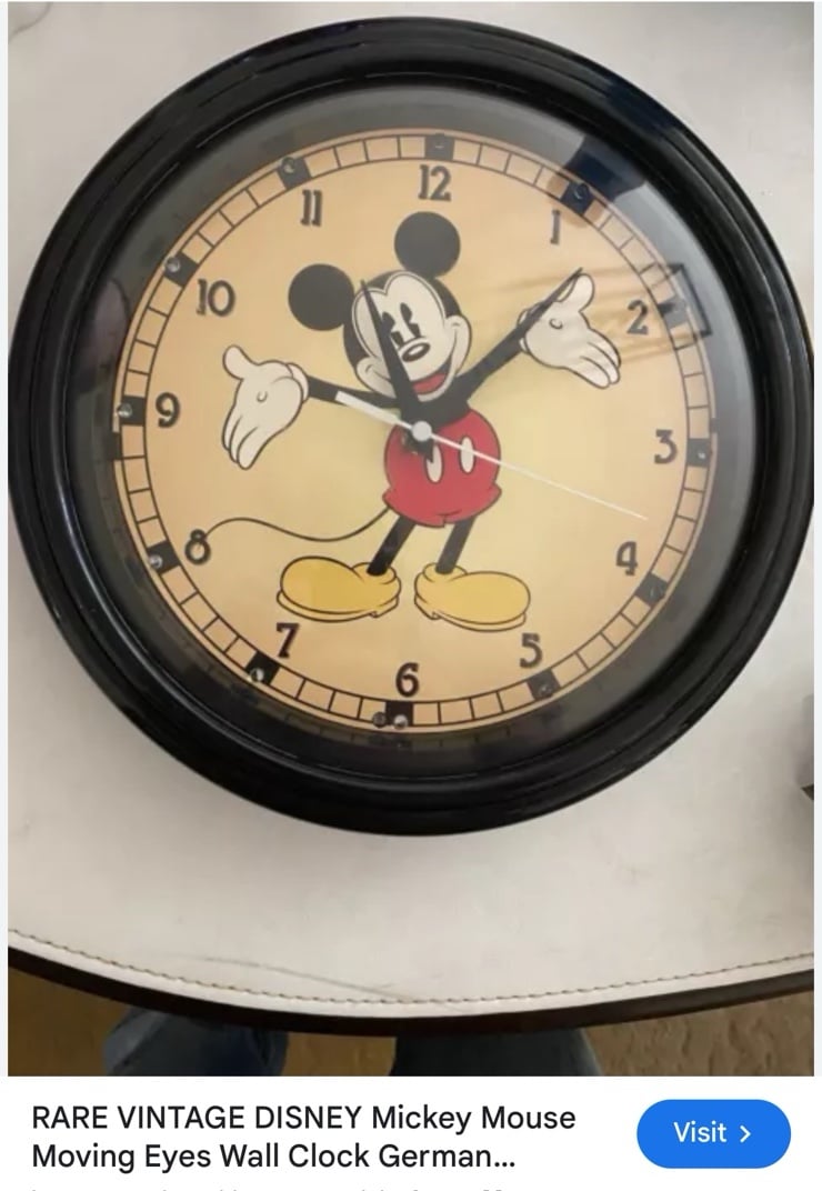 VINTAGE Mickey Mouse CLOCK, RARE