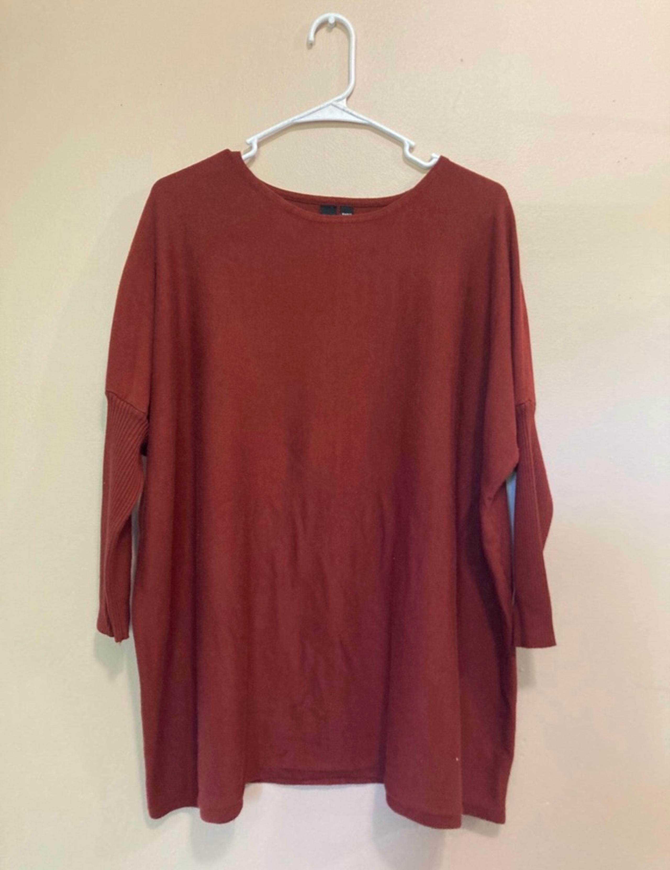 Windsor Dark Orange Tunic Sweater Size Small