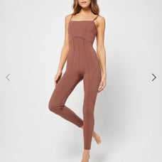 Lspace Go the Distance Jumpsuit Yoga Active Full Length Jumpsuit Brown