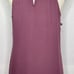Beautiful Berry Plum Crochet Lace High Neck Halter Tunic Top Women's Size Medium