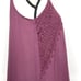 Beautiful Berry Plum Crochet Lace High Neck Halter Tunic Top Women's Size Medium