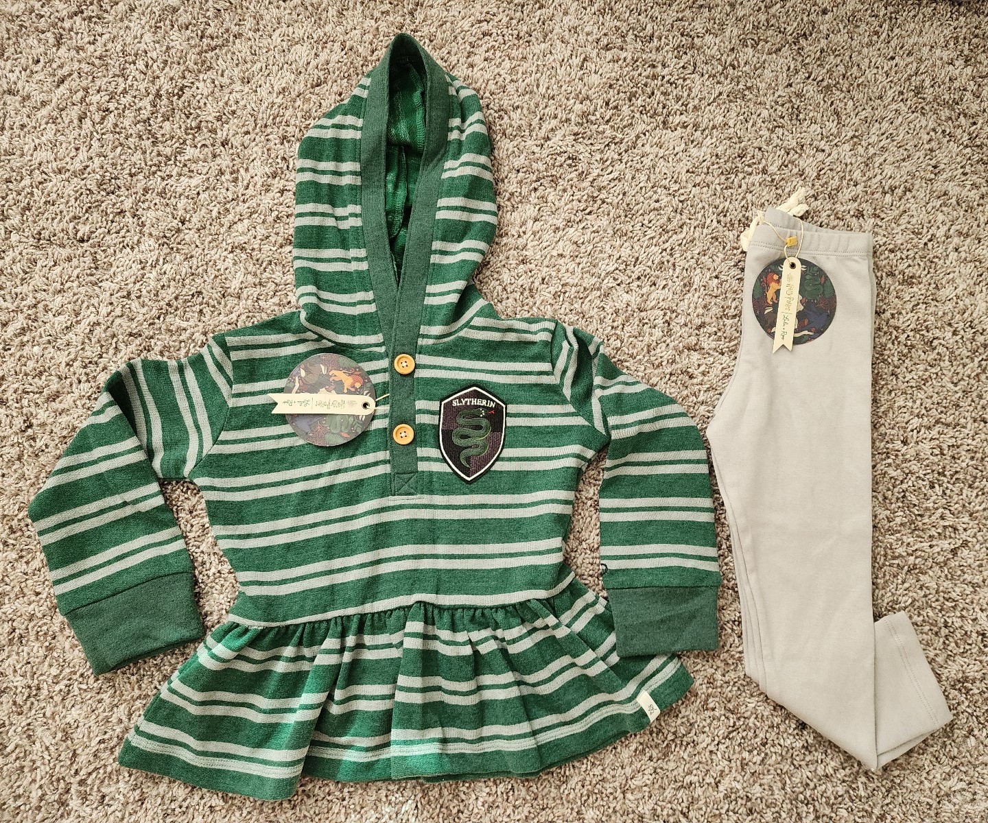 Lulu and Roo Harry Potter Slytherin set.