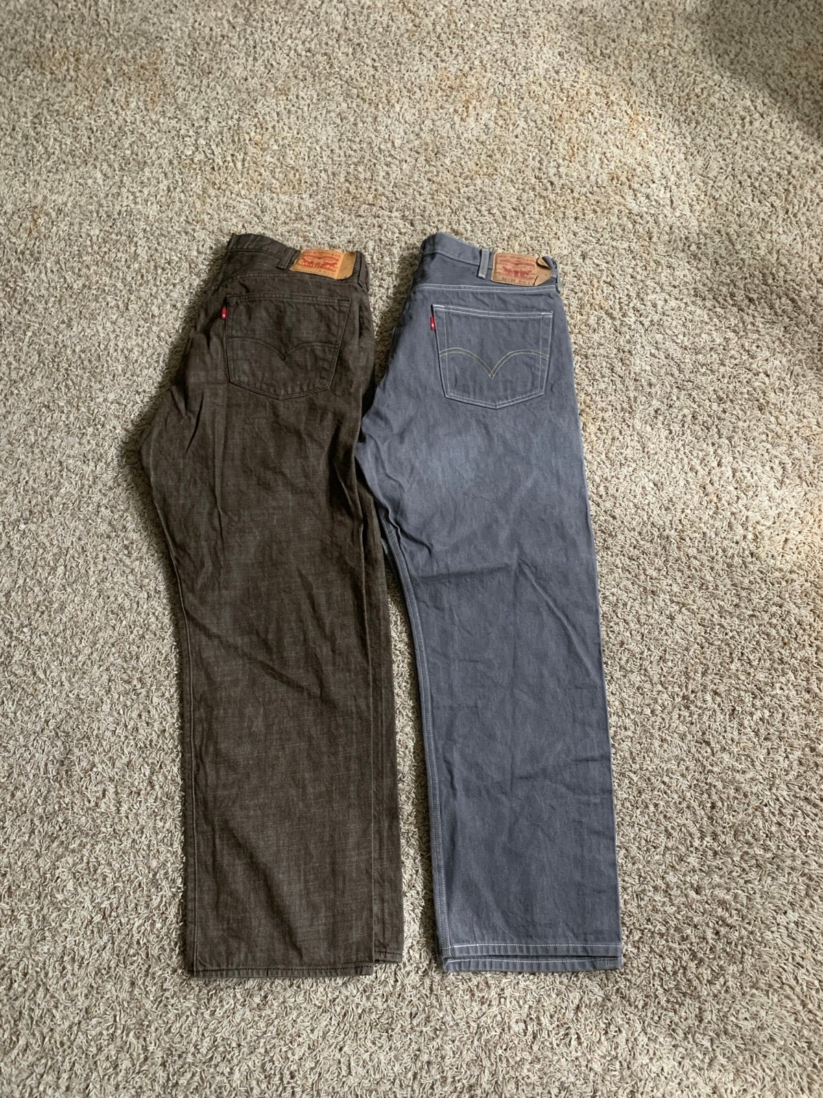 Bundle Levi’s Men’s Jeans 501XX  501  Size 42x32(40X30) Gray Brown Red Clear Tab