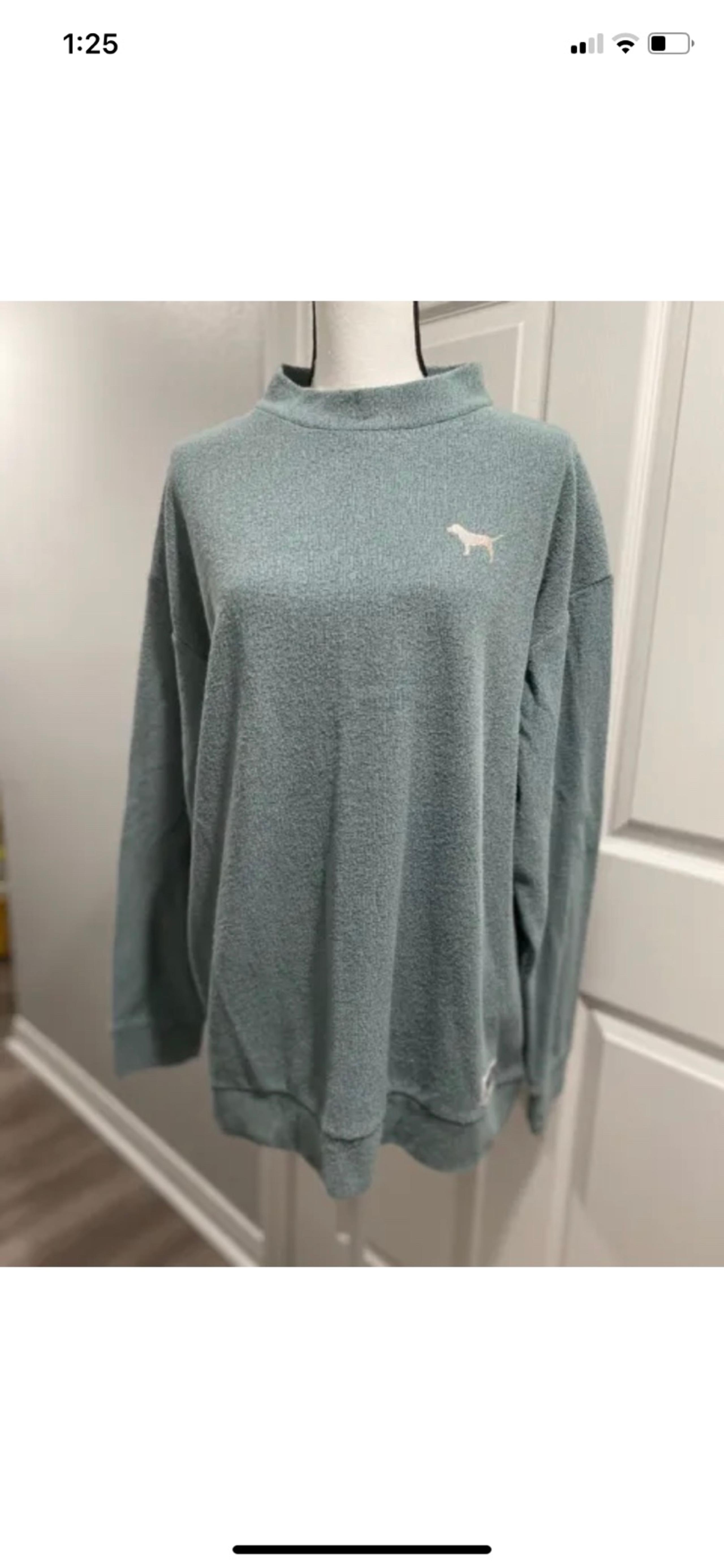 PINK Victoria’s Secret towel mock neck sweater L