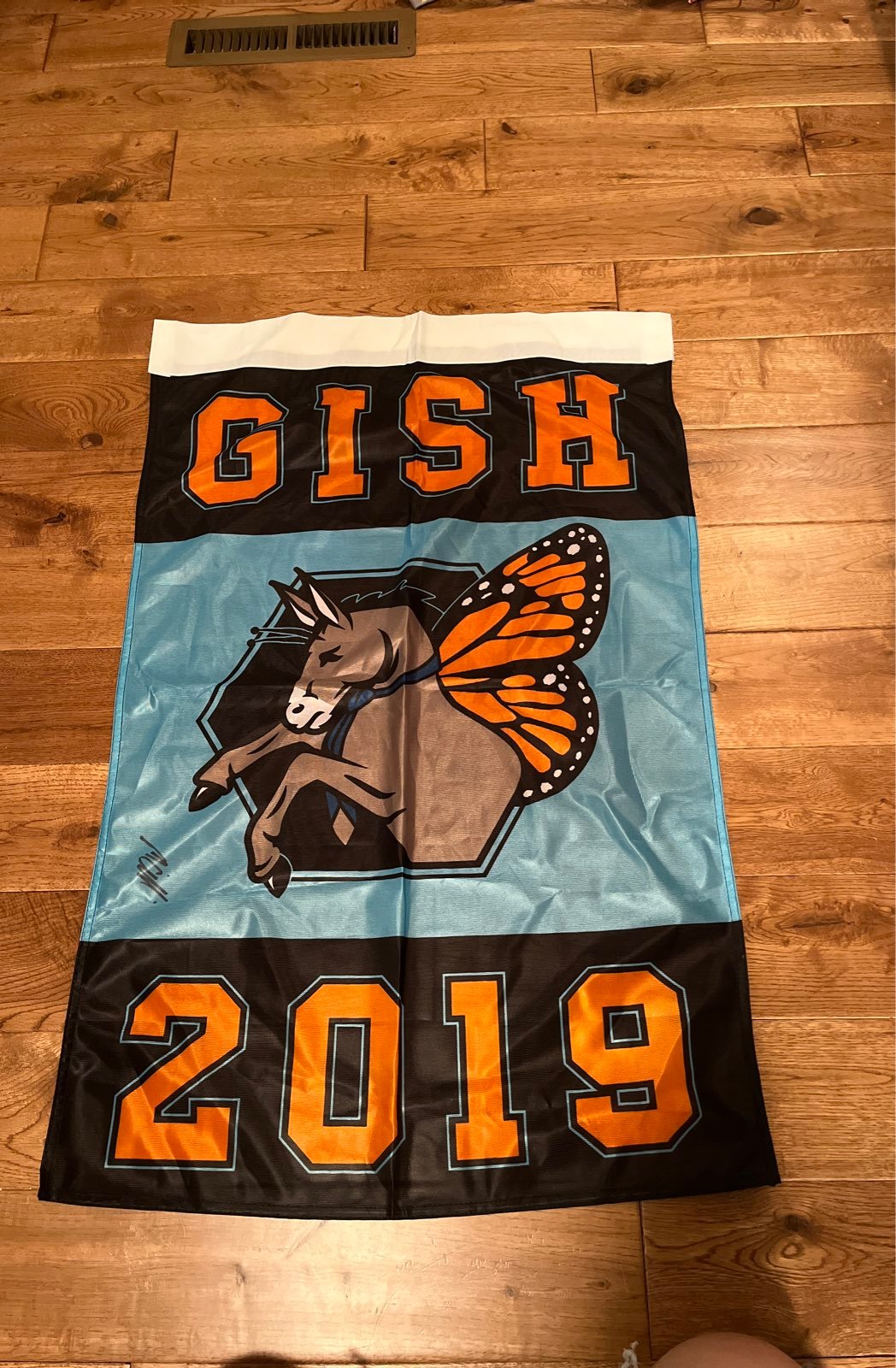 SIGNED MISHA COLLINS GISH FLAG 2019