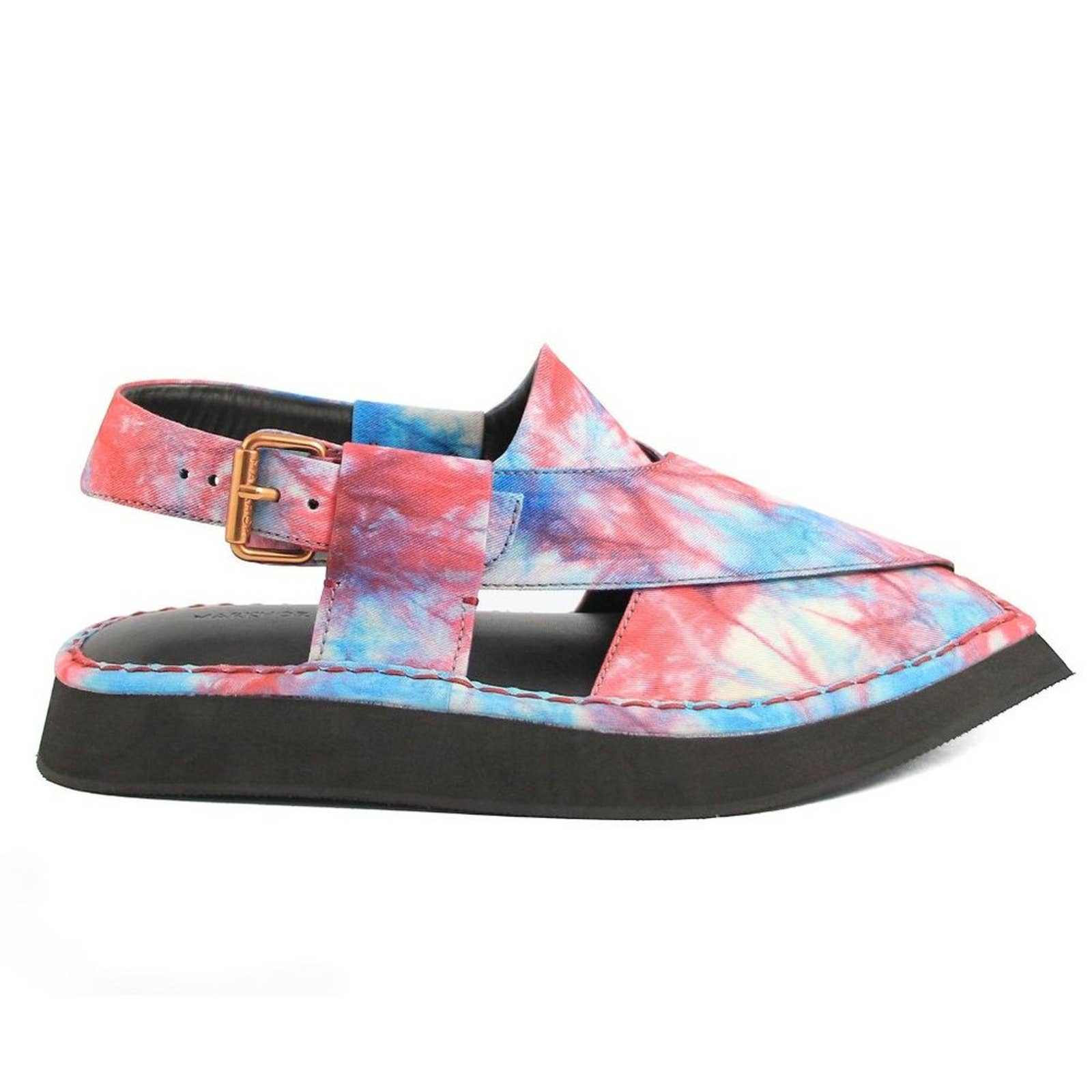 Markhor Blue & Red Tie Dye Chappal Sandals, Size 9, NWOT