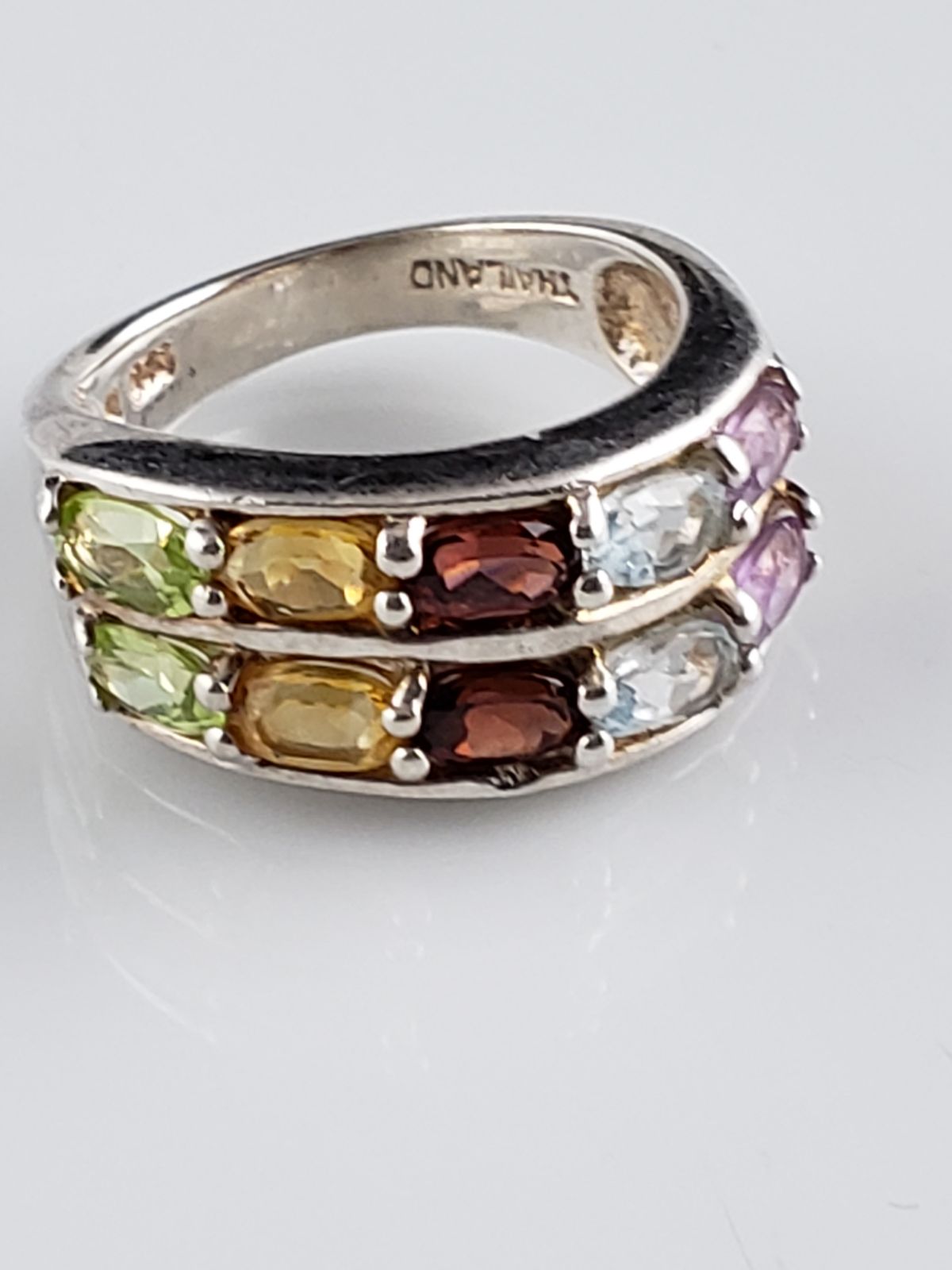 Rainbow Genuine Gemstone Ring-6