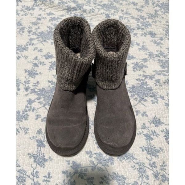 UGG Australia Saela rib knit cuff women’s gray boots 7
