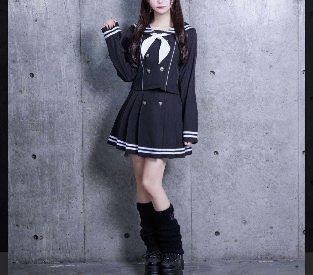 Aniline Black Sailor Uniform Set