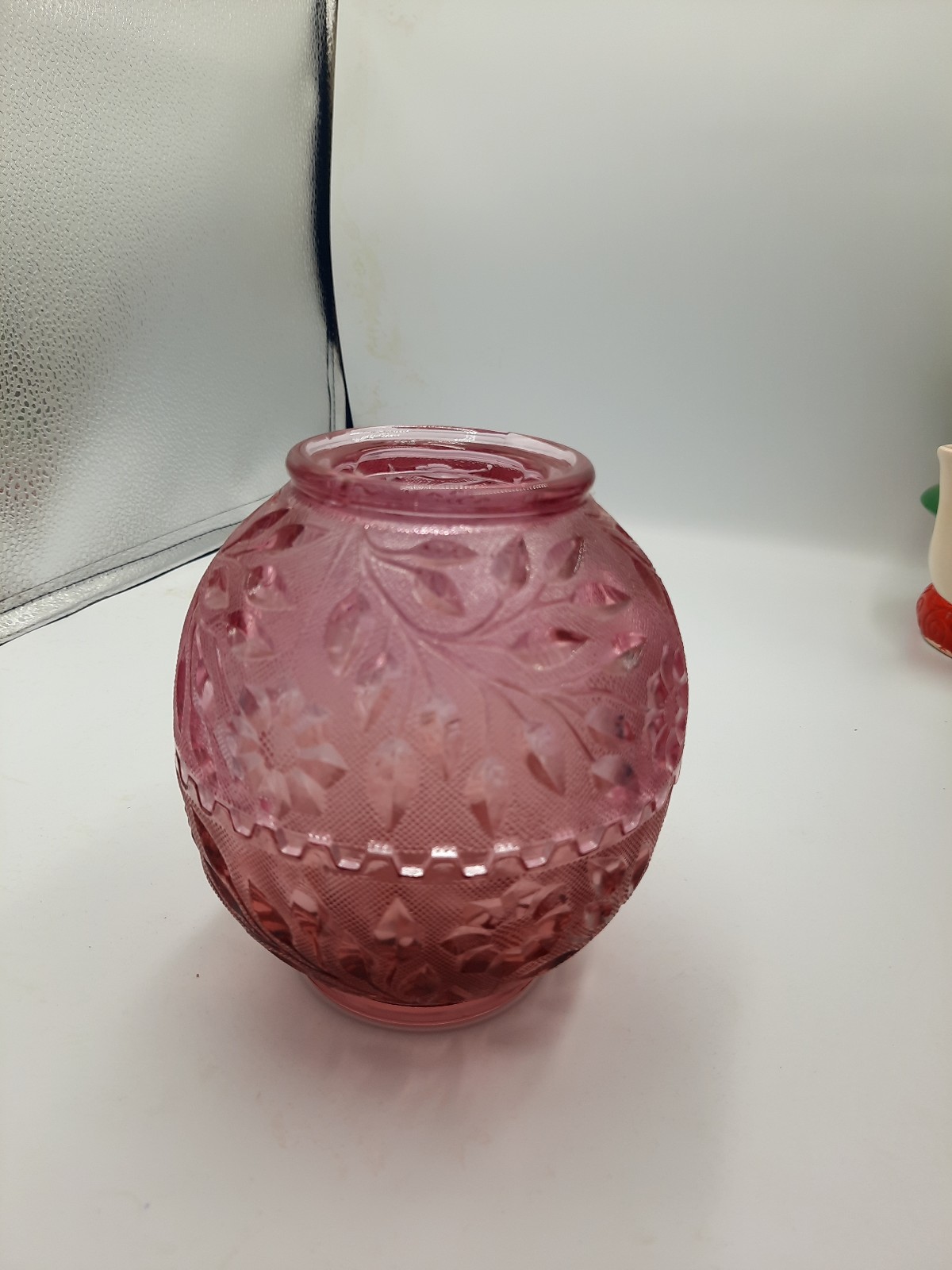 Fenton dusty rose fairy lamp