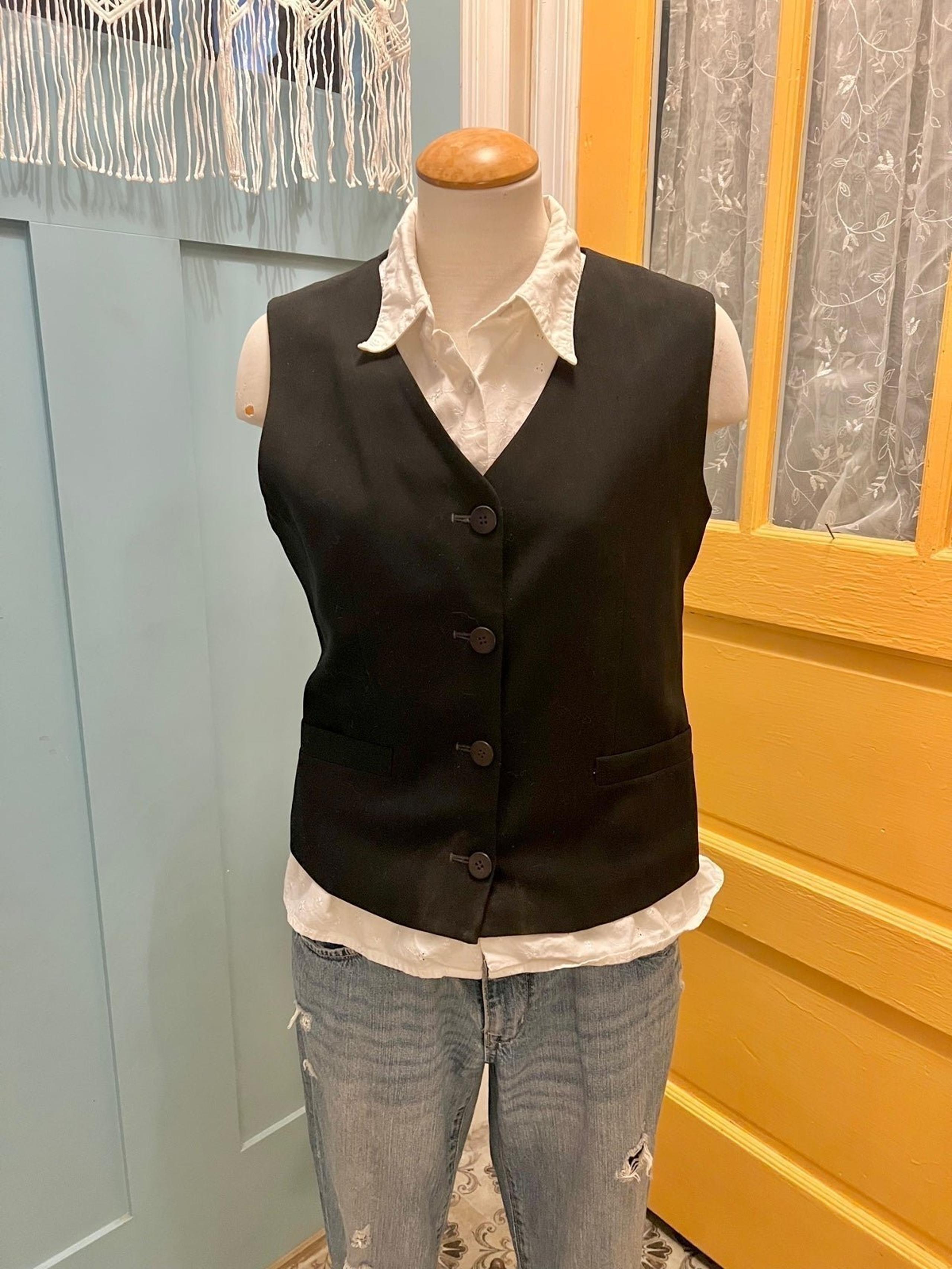 ann taylor black vest