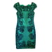 TADASHI SHOJI Green & Black Lace Dress