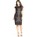 TADASHI SHOJI Green & Black Lace Dress