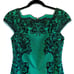 TADASHI SHOJI Green & Black Lace Dress