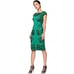 TADASHI SHOJI Green & Black Lace Dress