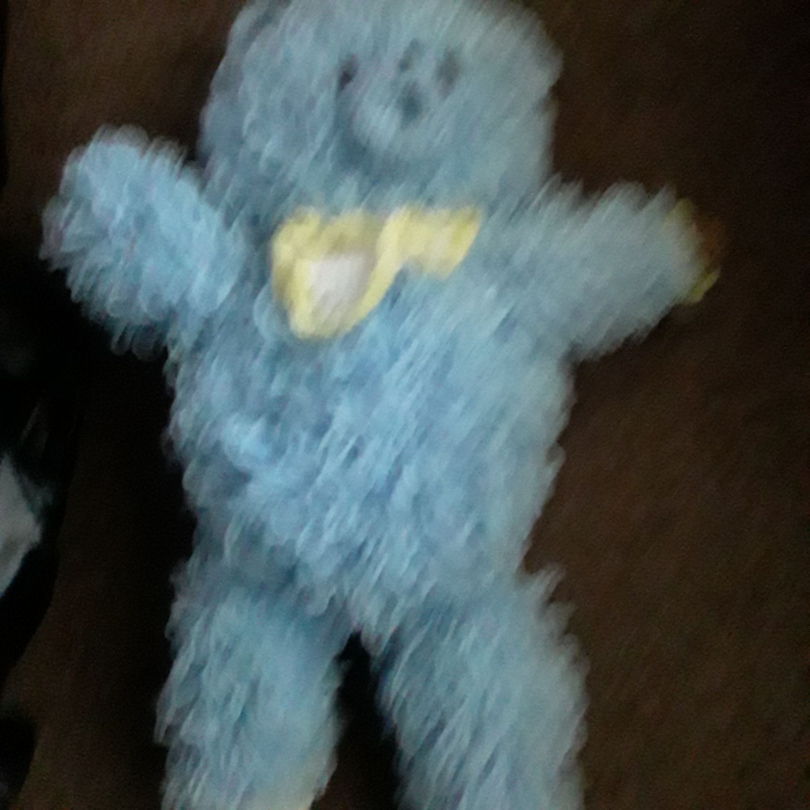 Crocheted Blue Teddy Bear Pacifier and b