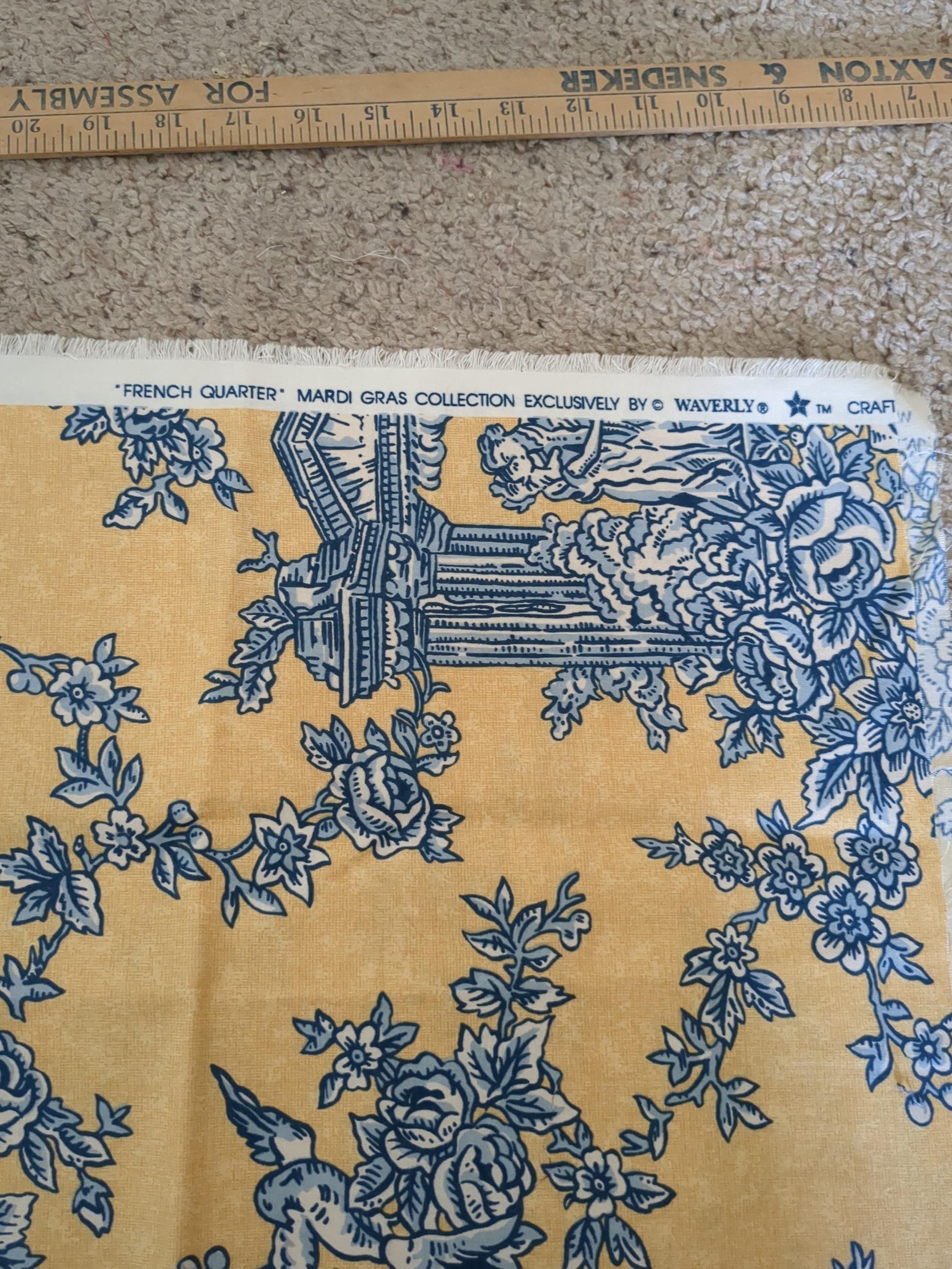 Vintage Waverly Fabric - French Quarter Mardi Gras Collection