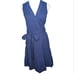 NWT Vineyard Vines Performance Harbor Seersucker Wrap Dress Deep Bay Blue Small