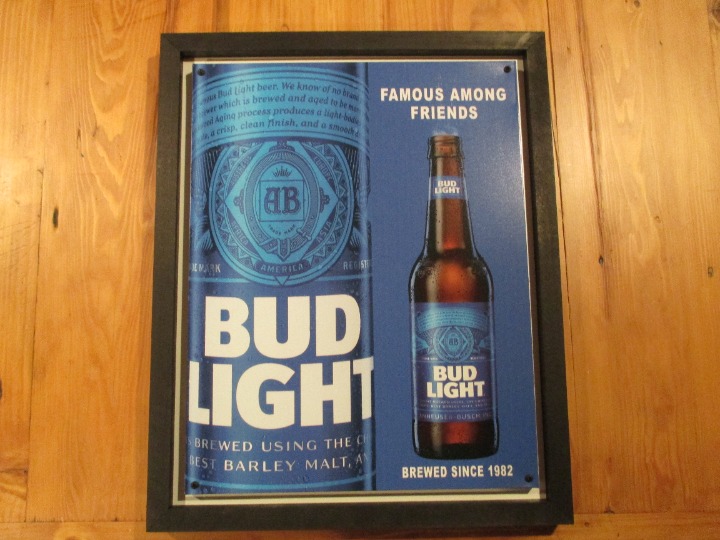 Budweiser Bud Light Decor Wall Hanging