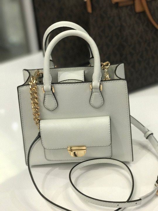 Michael Kors White Leather Satchel Small