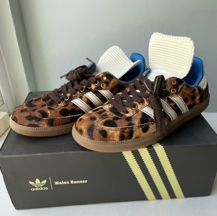 Adidas x Wales Bonner Samba Leopard Print Pony Sneakers Women's 5=EU36