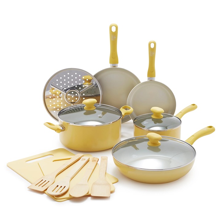 15pcs Frying, stewing, and grilling complete set of household kitchen utensils-x
