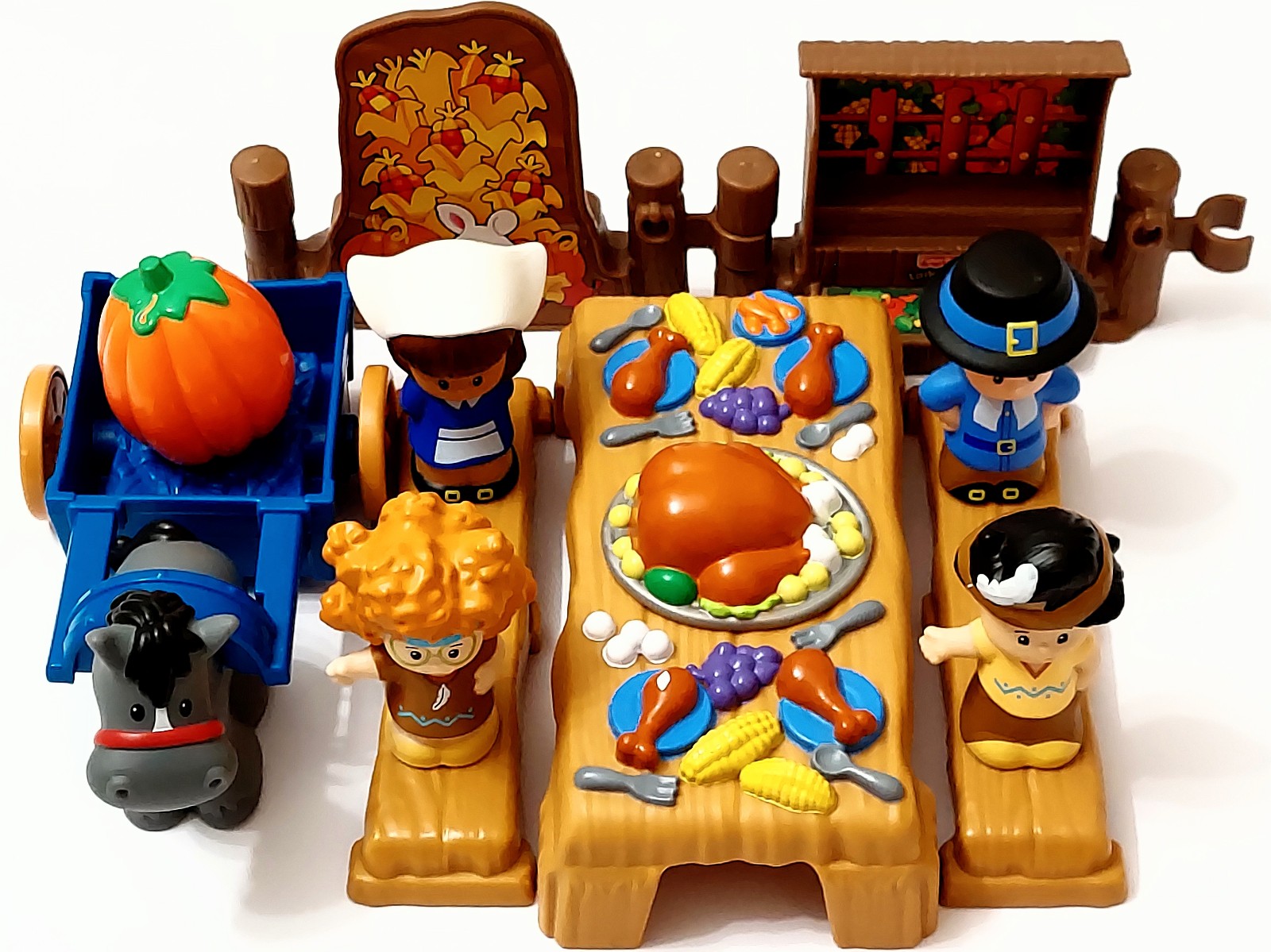 Fisher Price Little People THANKSGIVING CELEBRATION PILGRIMS INDIANS FRIENDS