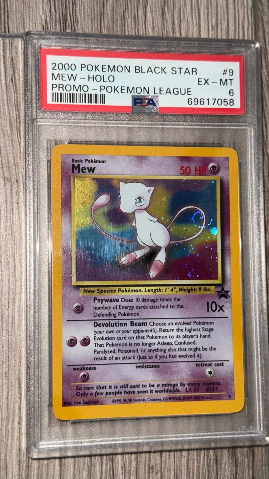 2000 Pokémon Mew Promo Holo PSA 6