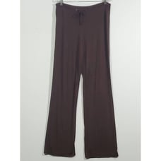 Adaniki Yoga Pants Straight Leg Pants Brown LG? Loose Stretch Modal Drawstring