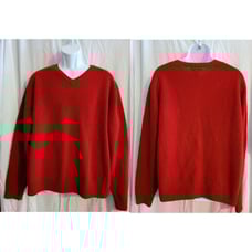 Daniel Cremieux red lambswool sweater xxl