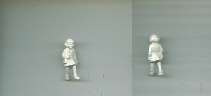 Little Orphan Annie plastic figure+pin+newspaper comic strips/funnies 1986