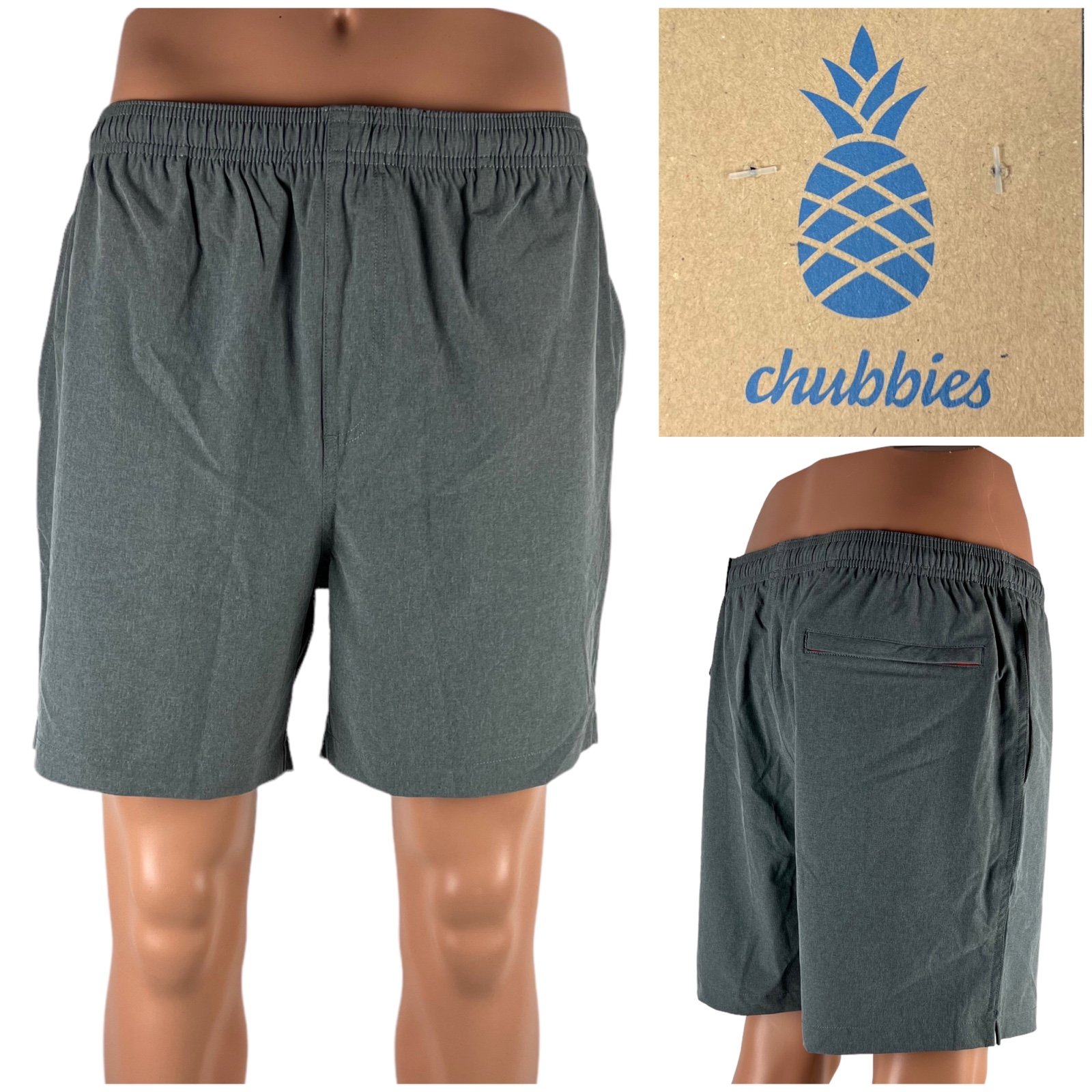 Chubbies Mens XL Shorts The Stonehenges 5.5” Swim Gym Polyester Stretch NWT