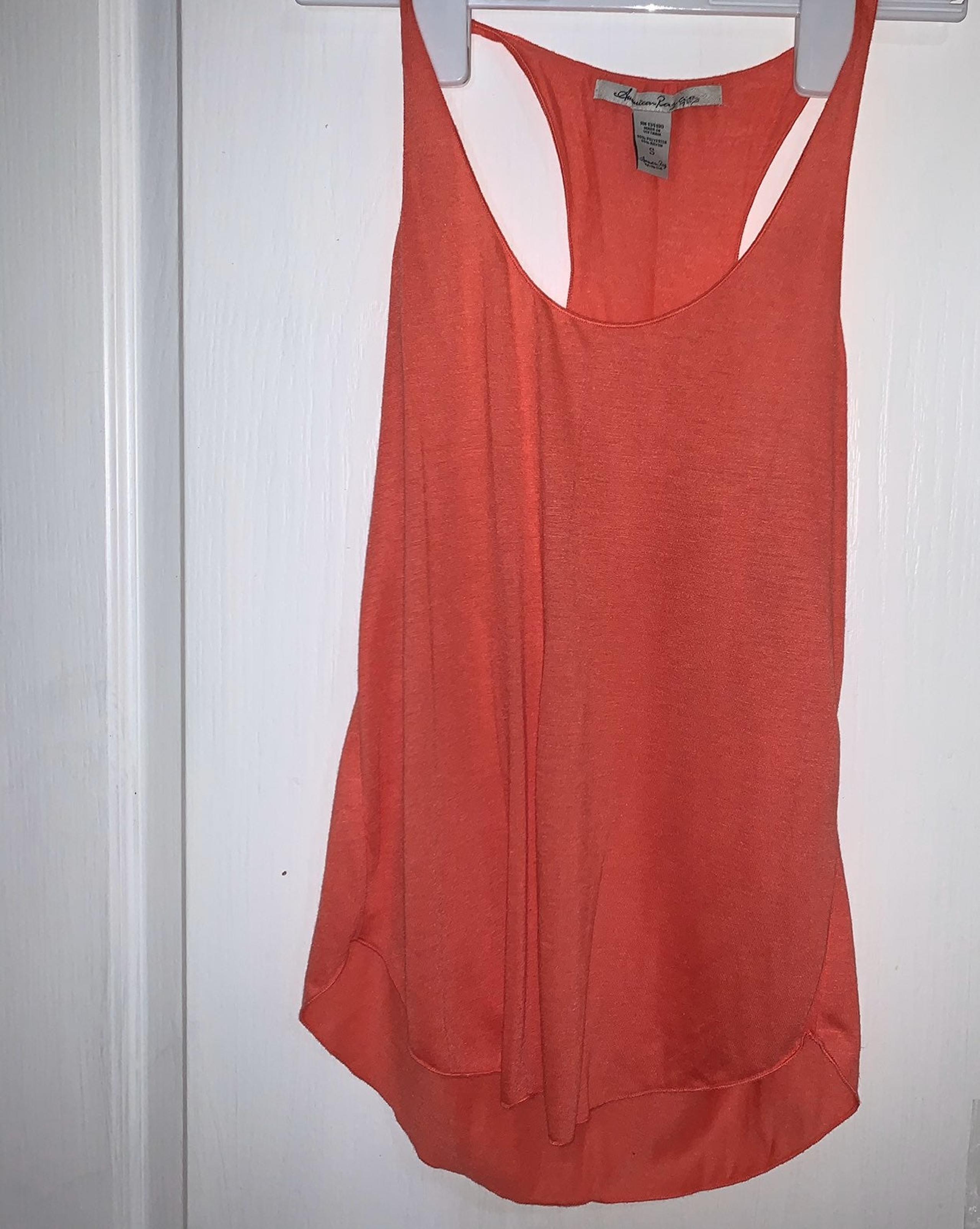 american rag bright coral pink tank top