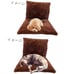 Cushion Backrest Fluffy Brown 60×107