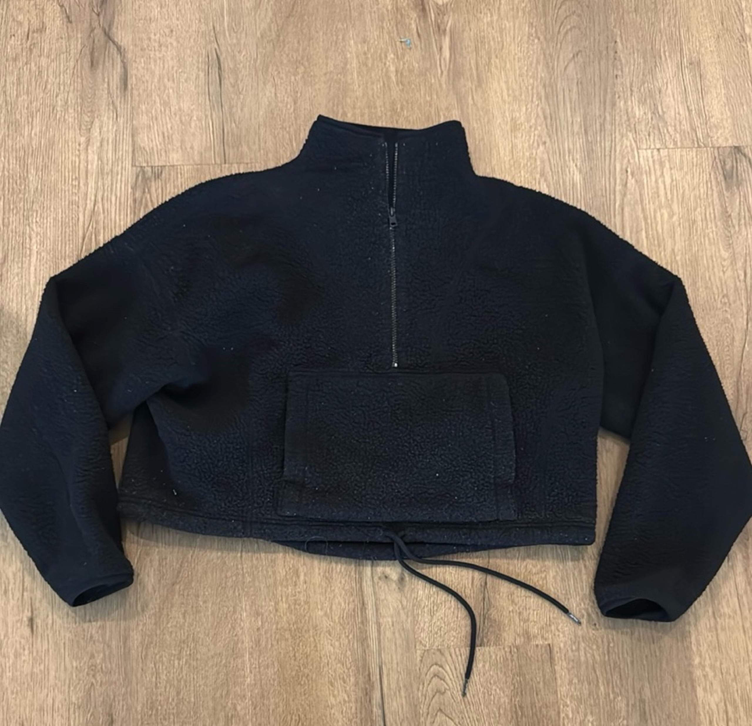 Yoga Black Teddy Cropped Jacket - Alo
