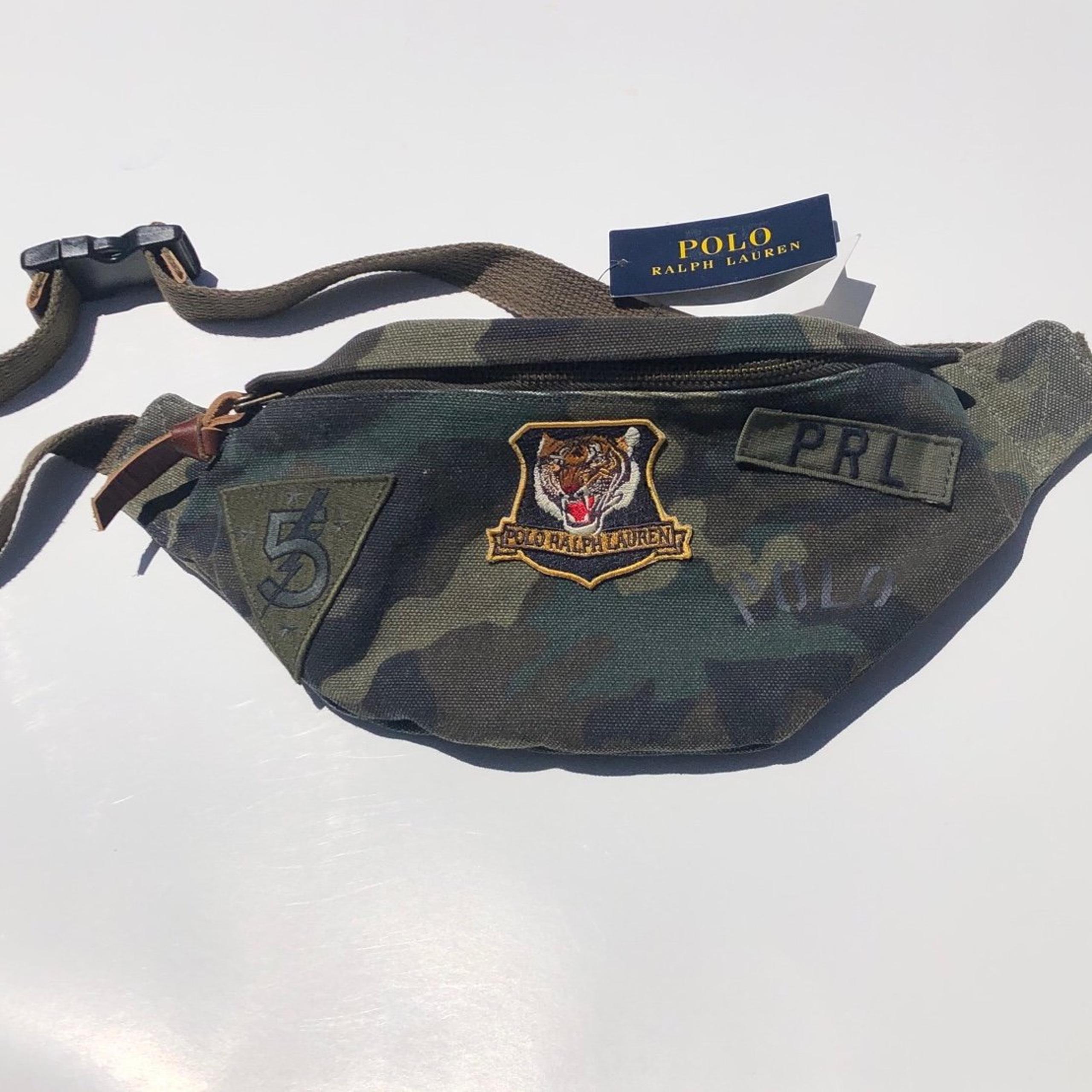 POLO Tiger-Patch Camo Canvas Waist Bag for Men
