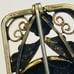 Art Deco Filigree Bar Brooch Pin 1/20 12K GF Black Onyx Genuine Diamond STUNNING