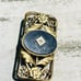 Art Deco Filigree Bar Brooch Pin 1/20 12K GF Black Onyx Genuine Diamond STUNNING