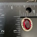 Vintage TRIFARI Ruby Red Cushion Cut Glass Bling Pendant on 925 Chain Necklace