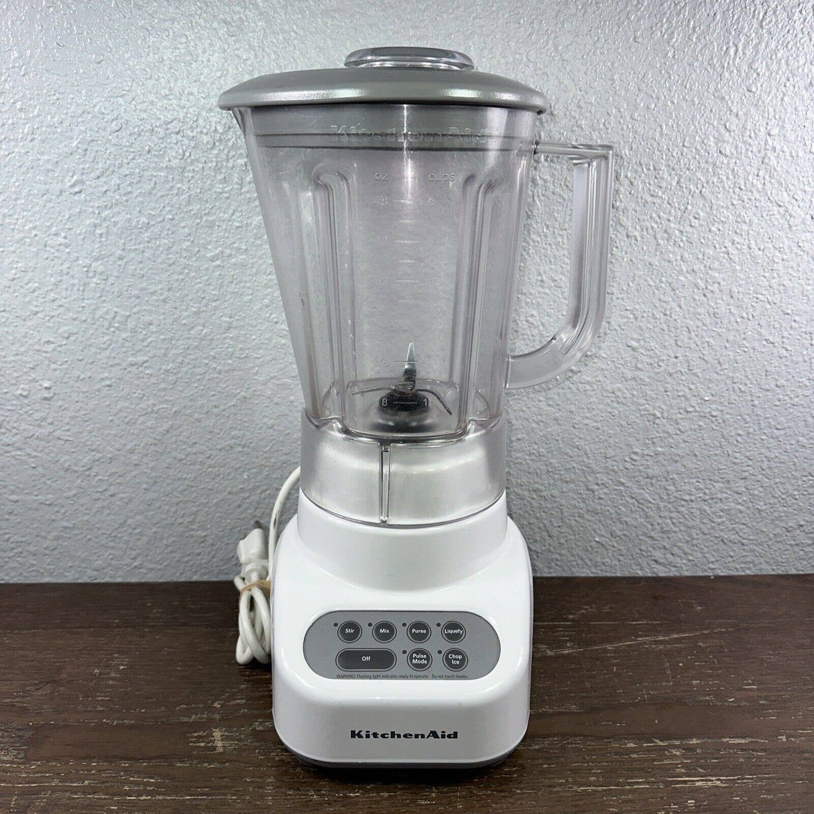 KitchenAid KSB465WH0 5-Speed Blender WHITE Plastic Pitcher Tested EUC