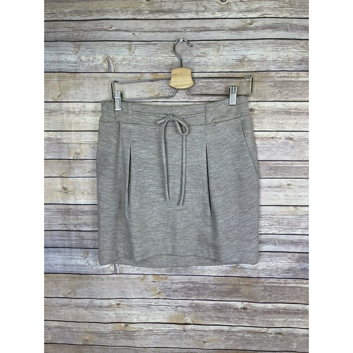 Calypso St. Barth Women’s XS 100% Wool Skirt Pleated Pockets Beige Tie Waist