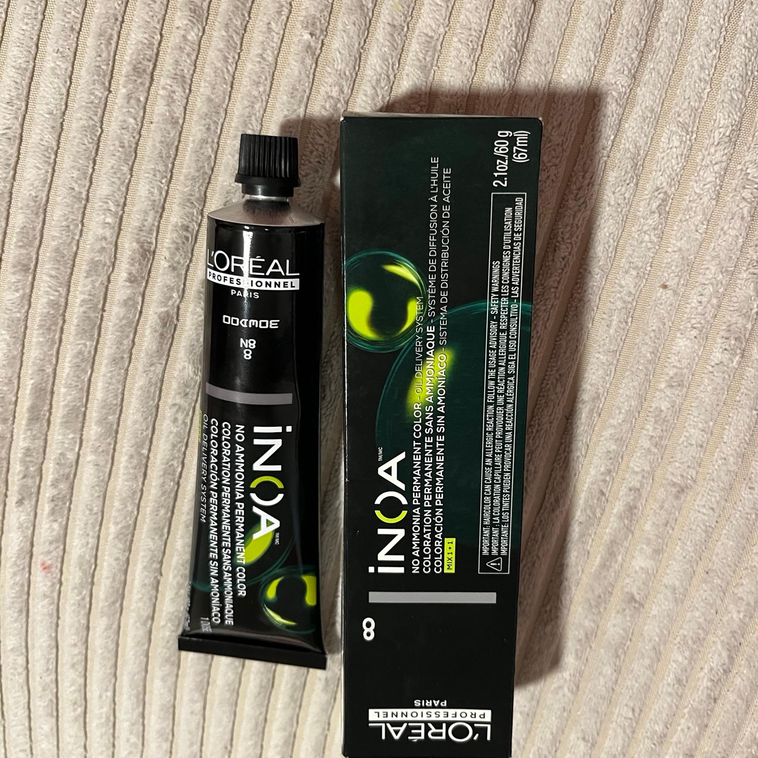 L’Oreal inoa hair dye permanent color no ammonia light blonde 8 8n new
