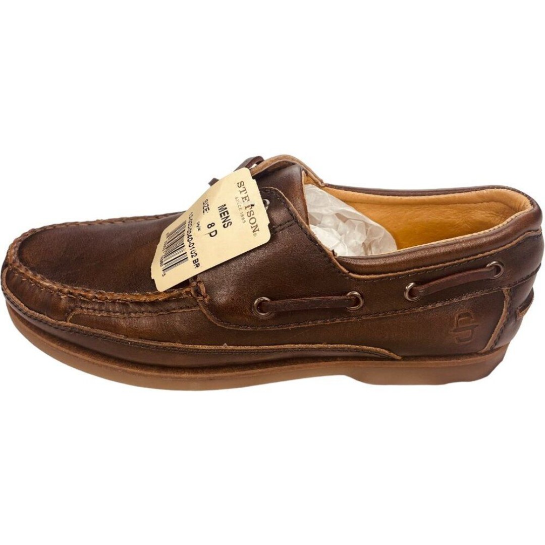 Stetson Leather Boat Loafer Shoes