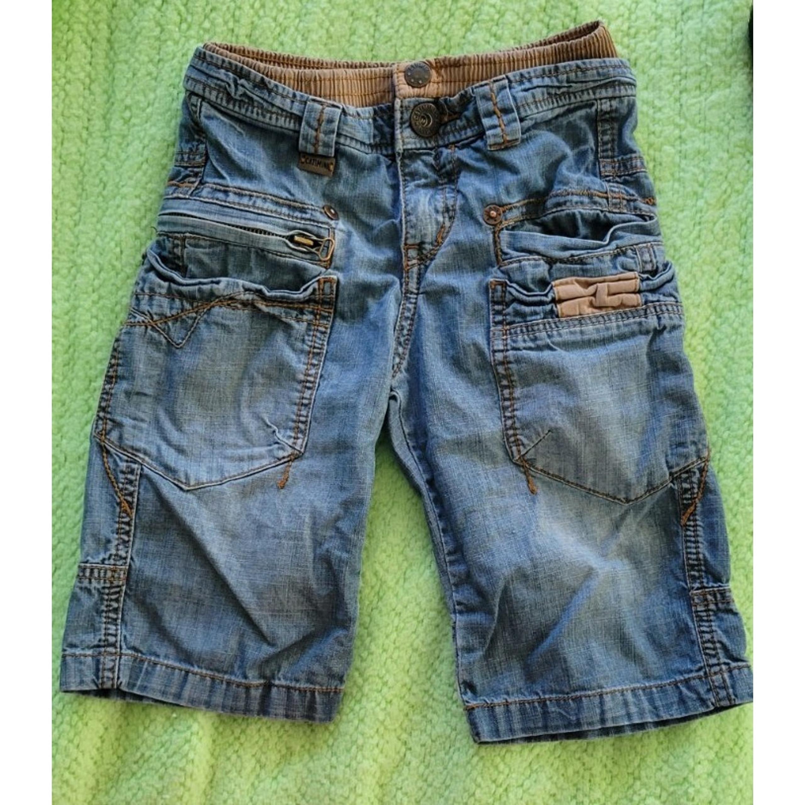 Catimini Boys 100% Cotton Denim Blue Jean Shorts Size 5