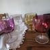 Vintage Bartlett Collins Thumbprint Goblets